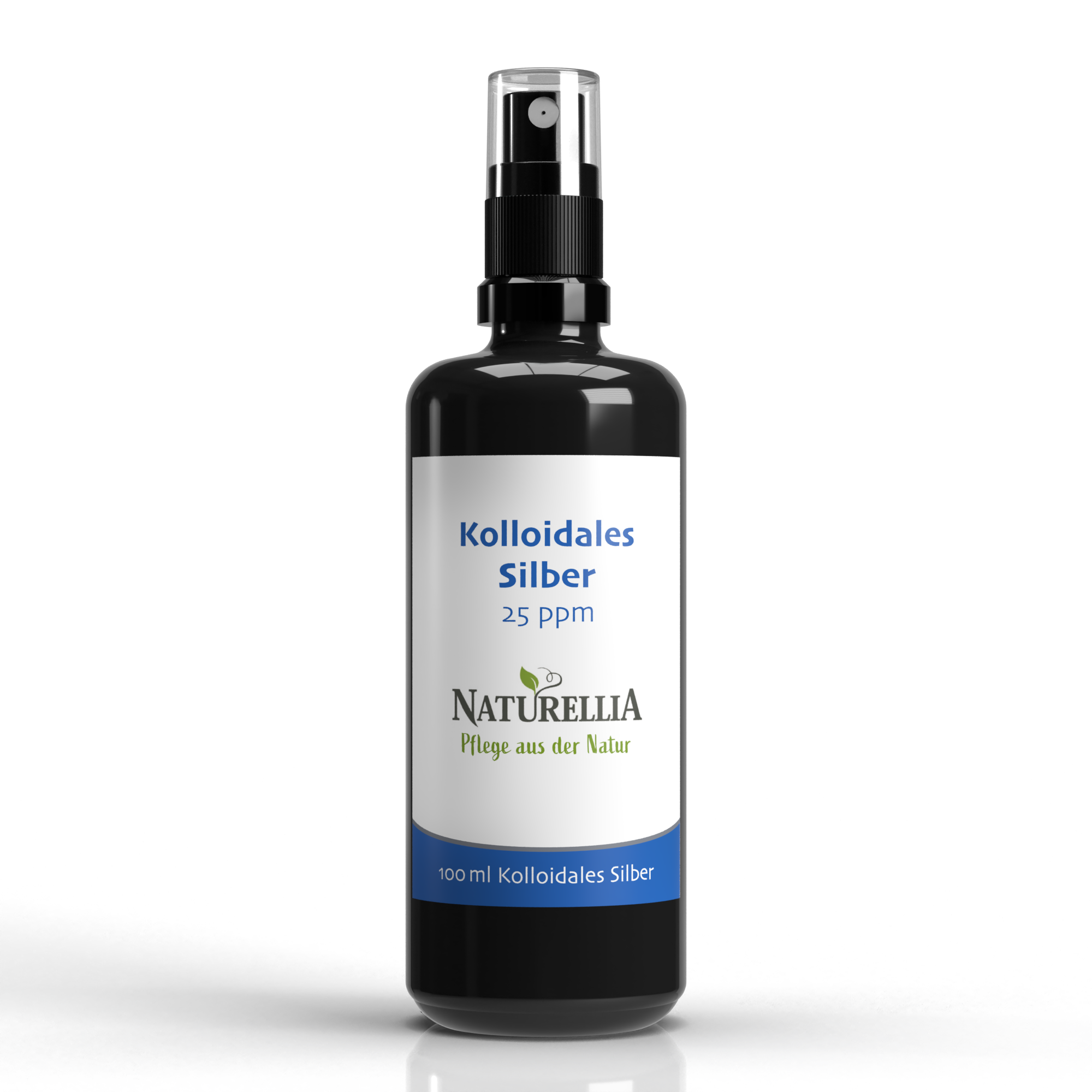 Kolloidales Silber 25 ppm 100% natürliches Silberwasser ohne Zusätze mit Sprühaufsatz